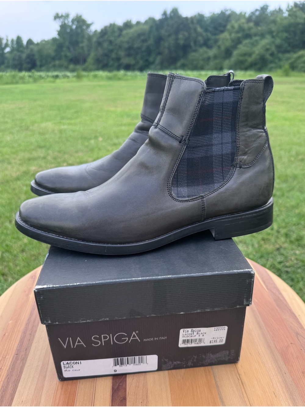 Men’s Via Spiga Gray Chelsea Boots - Sleek Leather Ankle Boot